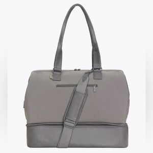 BEIS Grey Weekend Travel Tote with Detachable Shoulder Strap